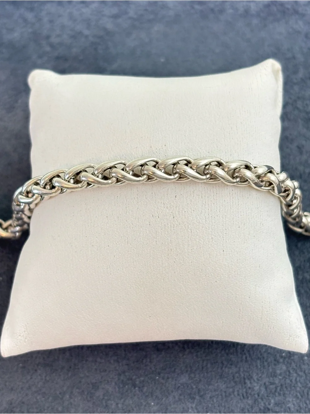 David Yurman 925 & 14k Gold 6mm Wheat Chain Bracelet 6.5-7
